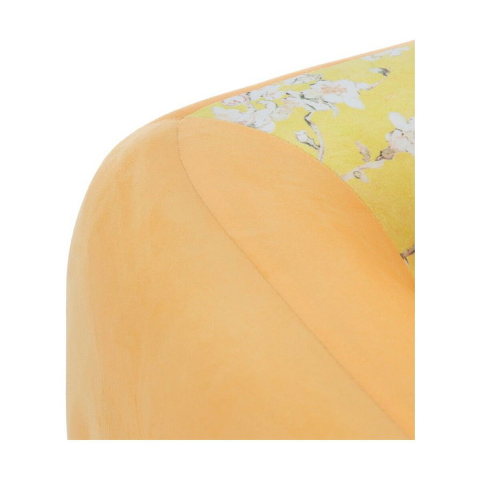 BigBuy Garden Canapé de jardin 140 x 71 x 71 cm Velours Jaune