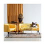 BigBuy Garden Canapé de jardin 140 x 71 x 71 cm Velours Jaune
