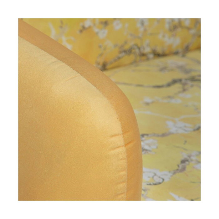 BigBuy Garden Canapé de jardin 140 x 71 x 71 cm Velours Jaune