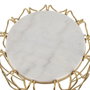BigBuy Home Table d'appoint Circulaire en Marbre et Métal Doré