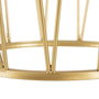 BigBuy Home Table d'appoint Circulaire en Marbre et Métal Doré
