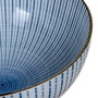 BigBuy Home Saladier en Porcelaine Bleu et Blanc 20 x 20 x 9,5 cm
