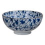 BigBuy Home Saladier en Porcelaine Bleu et Blanc 20 x 20 x 9,5 cm
