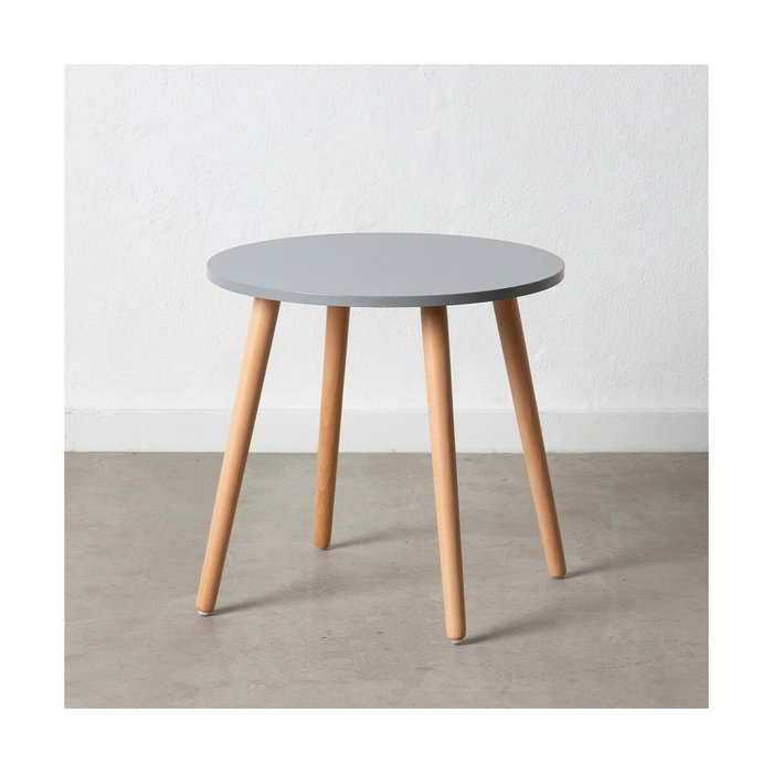 BigBuy Home Table d'appoint circulaire Naturel Gris Bois DMF BigBuy Home Table d'appoint circulaire Naturel Gris Bois DMF