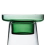 BigBuy Home Bougeoir Vert en Verre 16,5 x 16,5 x 28,5 cm
