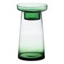 BigBuy Home Bougeoir Vert en Verre 16,5 x 16,5 x 28,5 cm