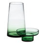 BigBuy Home Bougeoir Vert en Verre 16,5 x 16,5 x 28,5 cm