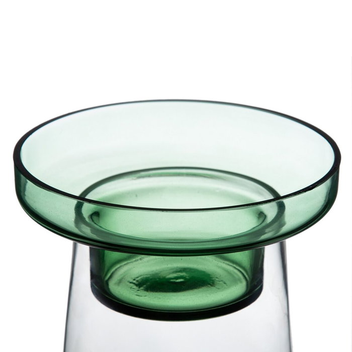 BigBuy Home Bougeoir Vert en Verre