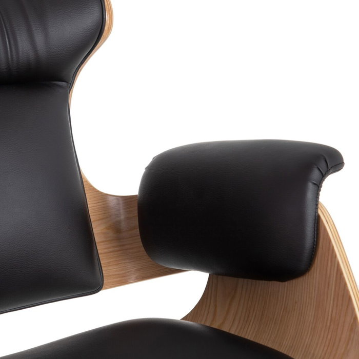 BigBuy Home Chaise de Bureau Noir Naturel 68 x 62 x 85 cm