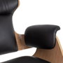 BigBuy Home Chaise de Bureau Noir Naturel 68 x 62 x 85 cm