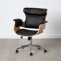 BigBuy Home Chaise de Bureau Noir Naturel 68 x 62 x 85 cm