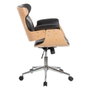 BigBuy Home Chaise de Bureau Noir Naturel 68 x 62 x 85 cm