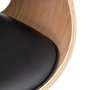 BigBuy Home Chaise de Bureau Noir Naturel 68 x 62 x 85 cm