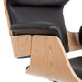 BigBuy Home Chaise de Bureau Noir Naturel 68 x 62 x 85 cm