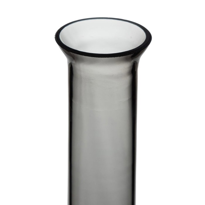 BigBuy Home Vase Gris verre 12 x 12 x 33 cm BigBuy Home Vase Gris verre 12 x 12 x 33 cm