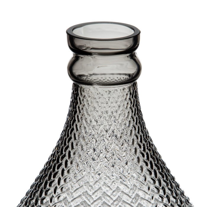 BigBuy Home Vase Gris verre 11,7 x 11,7 x 30 cm