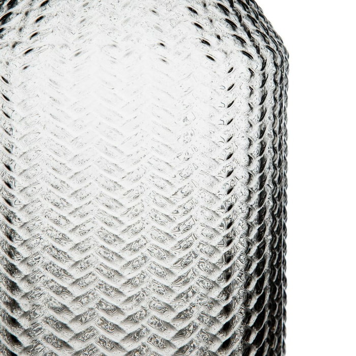 BigBuy Home Vase Gris verre 11,7 x 11,7 x 30 cm