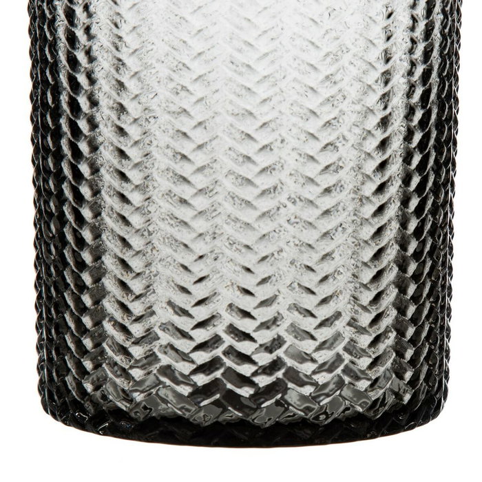 BigBuy Home Vase Gris verre 11,7 x 11,7 x 30 cm