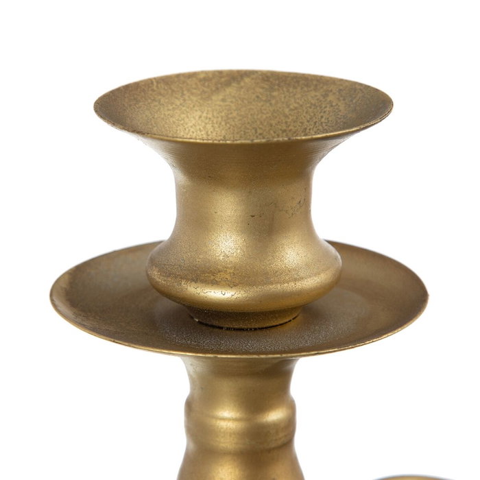 BigBuy Home Pot à Bougie Doré Métal BigBuy Home Pot à Bougie Doré Métal