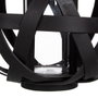 BigBuy Home Lanterne Bougeoir Noir Bambou 30 x 30 x 26 cm