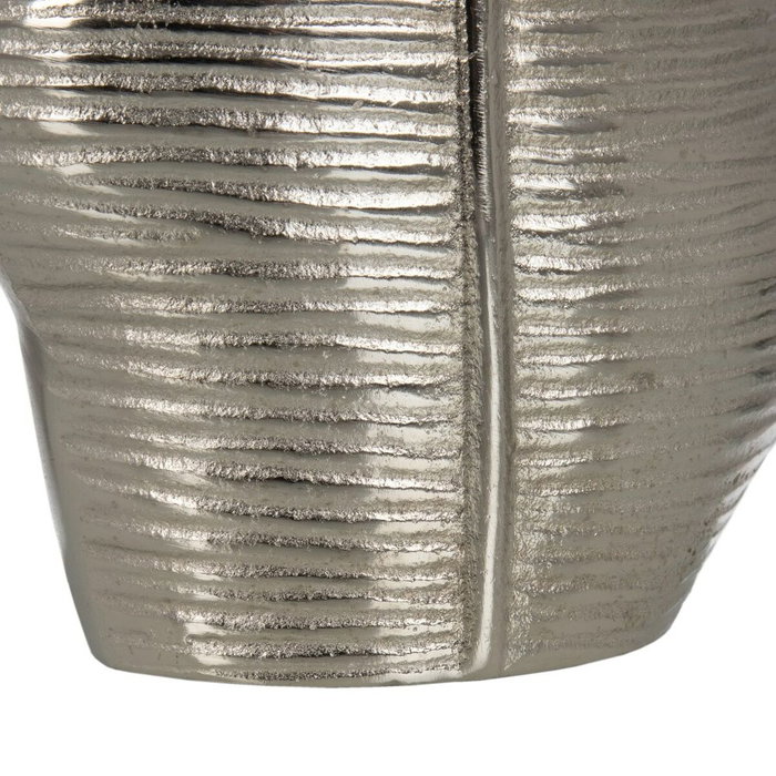 BigBuy Home Vase Métal Argent 17 x 9 x 44 cm