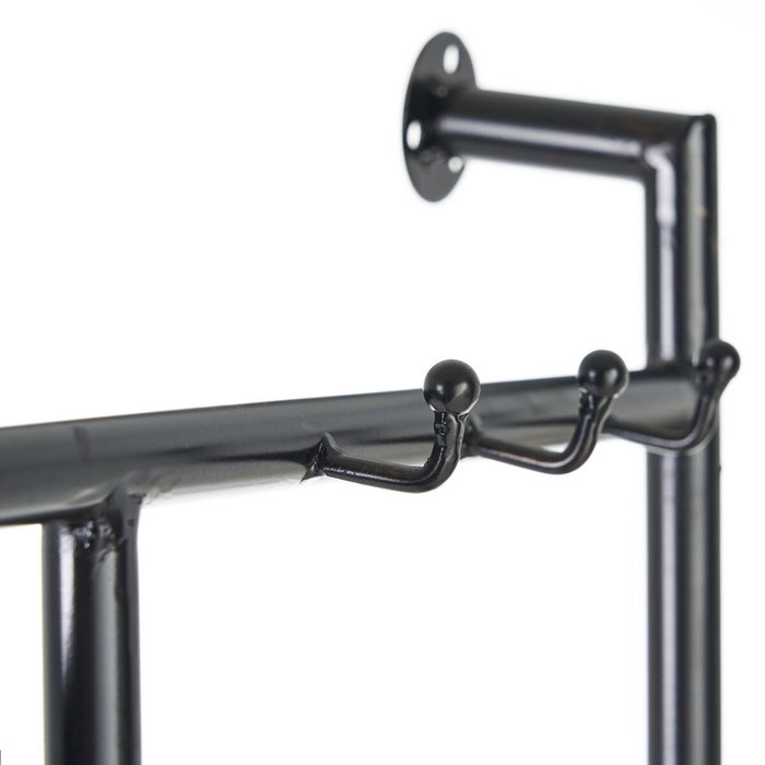 BigBuy Home Porte-manteau Verre Noir Doré Métal BigBuy Home Porte-manteau Verre Noir Doré Métal