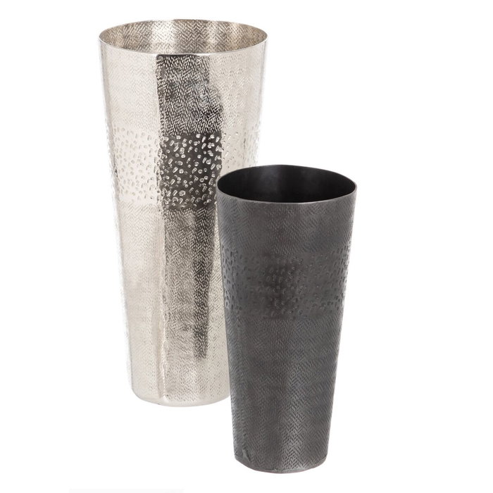 BigBuy Home Vase Gris Métal 15 x 15 x 31 cm BigBuy Home Vase Gris Métal 15 x 15 x 31 cm
