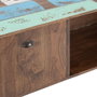 BigBuy Home Buffet Bleu et Marron en Bois et Métal