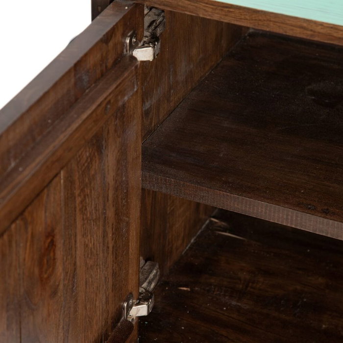 BigBuy Home Buffet Bleu et Marron en Bois et Métal BigBuy Home Buffet Bleu et Marron en Bois et Métal