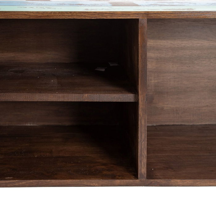 BigBuy Home Buffet Bleu et Marron en Bois et Métal BigBuy Home Buffet Bleu et Marron en Bois et Métal