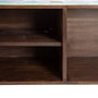 BigBuy Home Buffet Bleu et Marron en Bois et Métal