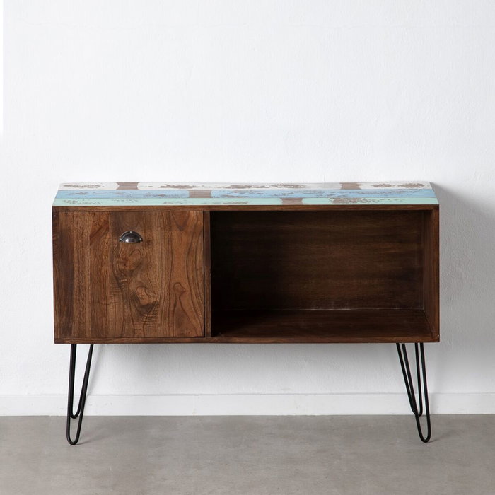 BigBuy Home Buffet Bleu et Marron en Bois et Métal BigBuy Home Buffet Bleu et Marron en Bois et Métal