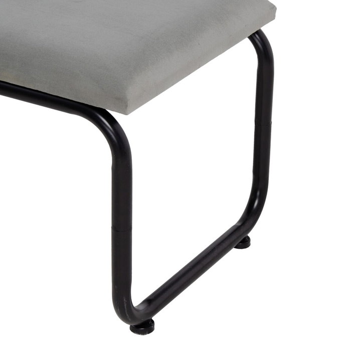 BigBuy Home Banquette en Tissu Synthétique Gris et Métal BigBuy Home Banquette en Tissu Synthétique Gris et Métal
