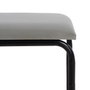 BigBuy Home Banquette en Tissu Synthétique Gris et Métal