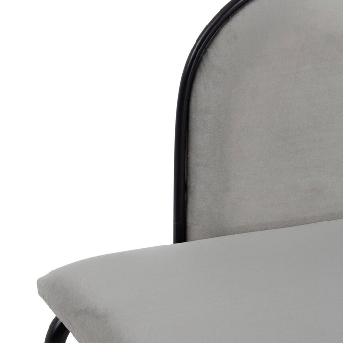 BigBuy Home Banquette en Tissu Synthétique Gris et Métal BigBuy Home Banquette en Tissu Synthétique Gris et Métal