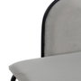 BigBuy Home Banquette en Tissu Synthétique Gris et Métal