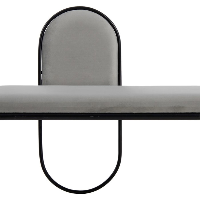 BigBuy Home Banquette en Tissu Synthétique Gris et Métal BigBuy Home Banquette en Tissu Synthétique Gris et Métal