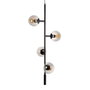 BigBuy Home Suspension Moderne Verre Noir et Métal 40 x 40 x 234 cm