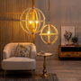 BigBuy Home Suspension 54 x 54 x 54 cm Métal Bois Blanc