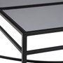 BigBuy Home Table Basse Rectangulaire Verre et Métal Noir