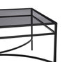 BigBuy Home Table Basse Rectangulaire Verre et Métal Noir