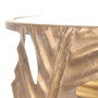 BigBuy Home Table d'appoint Volets Verre Doré Métal