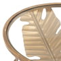 BigBuy Home Table d'appoint Volets Verre Doré Métal
