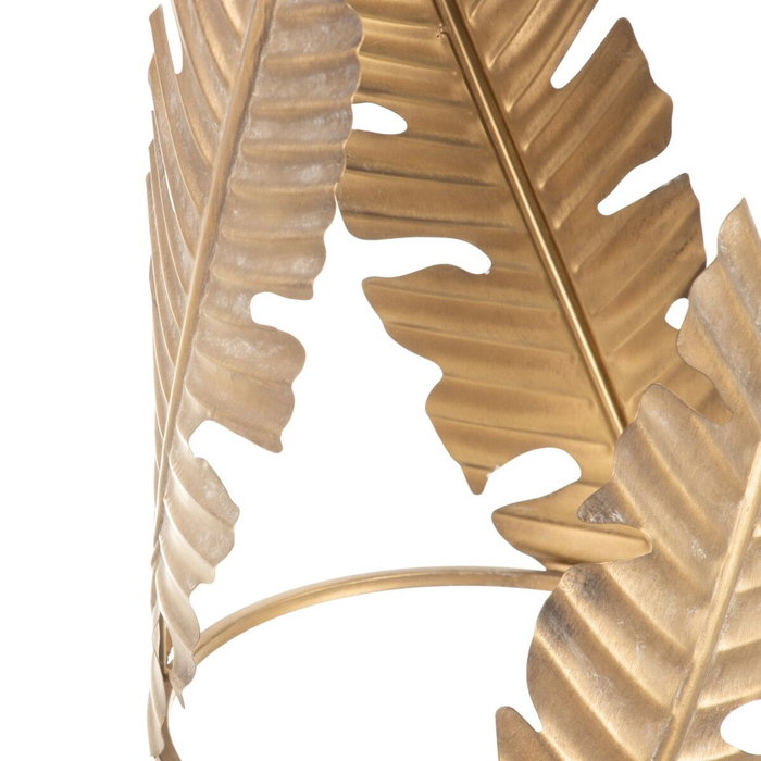 BigBuy Home Table d'appoint Volets Verre Doré Métal BigBuy Home Table d'appoint Volets Verre Doré Métal