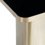 BigBuy Home Table d'appoint Verre Noir et Doré