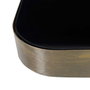 BigBuy Home Table d'appoint Verre Noir et Doré