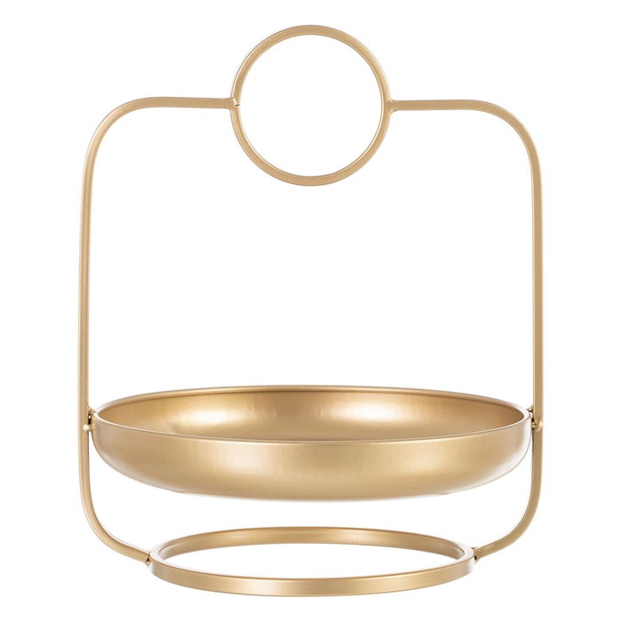BigBuy Home Plateau apéritif Doré Métal avec Anses 26,5 x 25 x 32,5 cm BigBuy Home Plateau apéritif Doré Métal avec Anses 26,5 x 25 x 32,5 cm