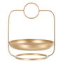 BigBuy Home Plateau apéritif Doré Métal avec Anses 26,5 x 25 x 32,5 cm