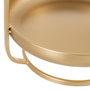 BigBuy Home Plateau apéritif Doré Métal avec Anses 26,5 x 25 x 32,5 cm