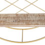 Etagère 51 x 14 x 51 cm Naturel Doré Métal Bois